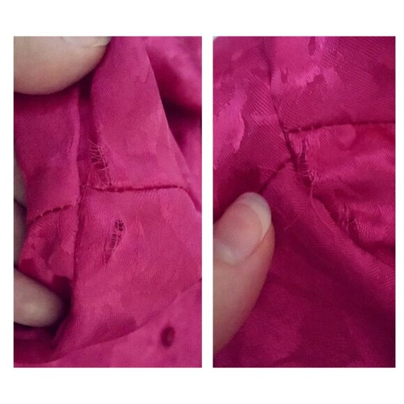 Vibrant Hot Pink Vintage 80s Secretary Button Up Blouse - Picture 6 of 6